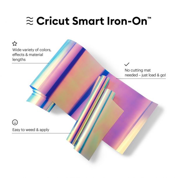 CRICUT Smart Iron-On™ 33cm x 0.9m Holographic Transblue (2009887)