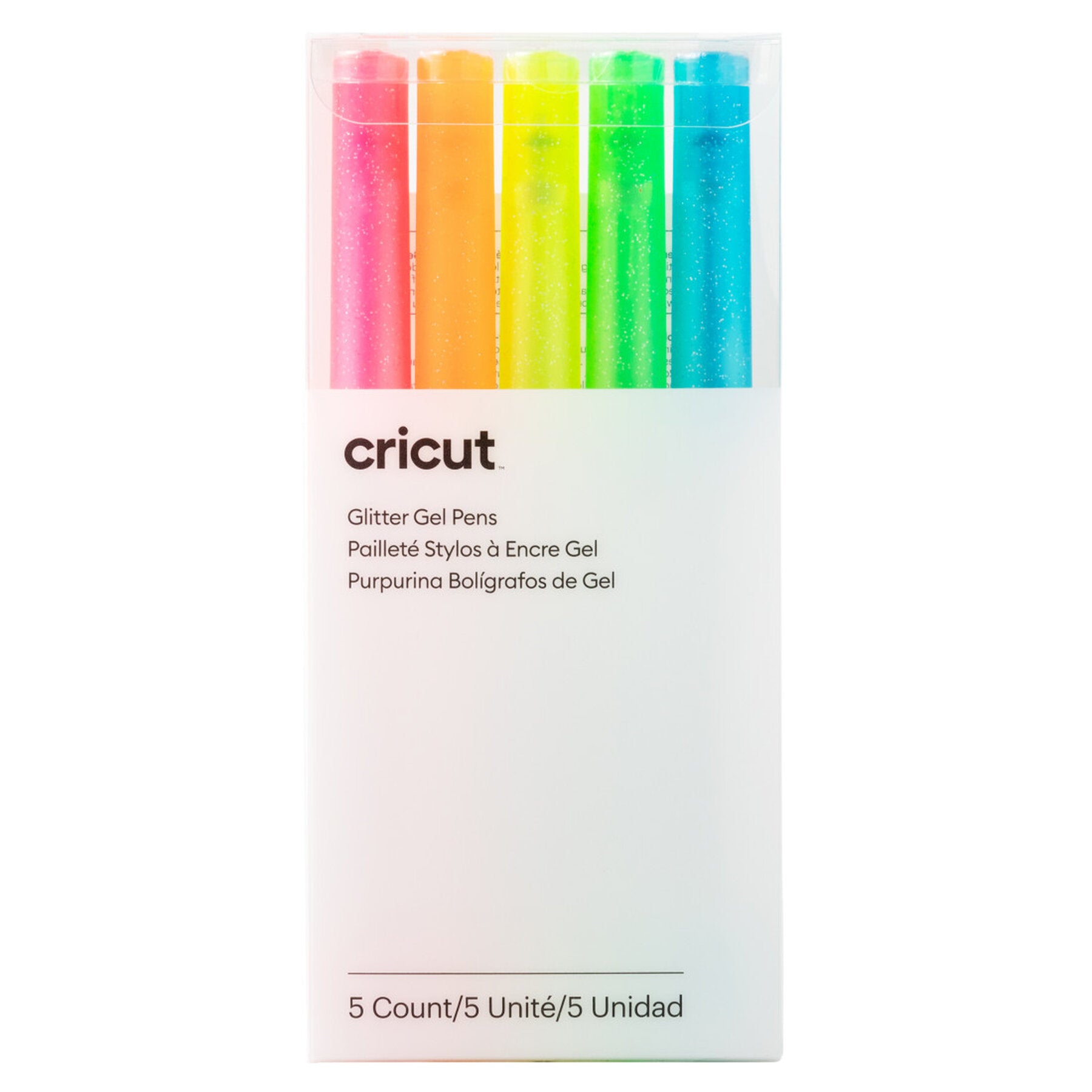 CRICUT Glitter Gel Pens 0.8 mm, Neon (5 ct) (2009961)