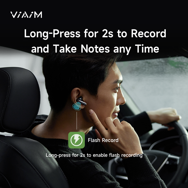 VIAIM Nano+ 真無線降噪即時錄音耳機 (沁光綠色)