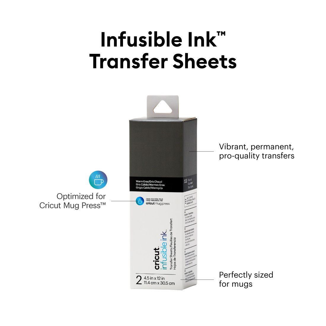 CRICUT Infusible Ink™ Transfer Sheets 不溶性墨水轉印紙 - 灰色 (2008885)