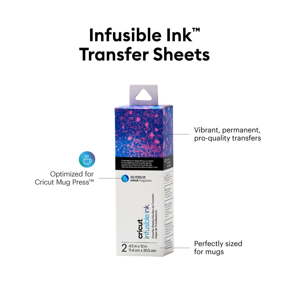 CRICUT Infusible Ink™ Transfer Sheets 不溶性墨水轉印紙 - 紫水彩漸變(2008890)