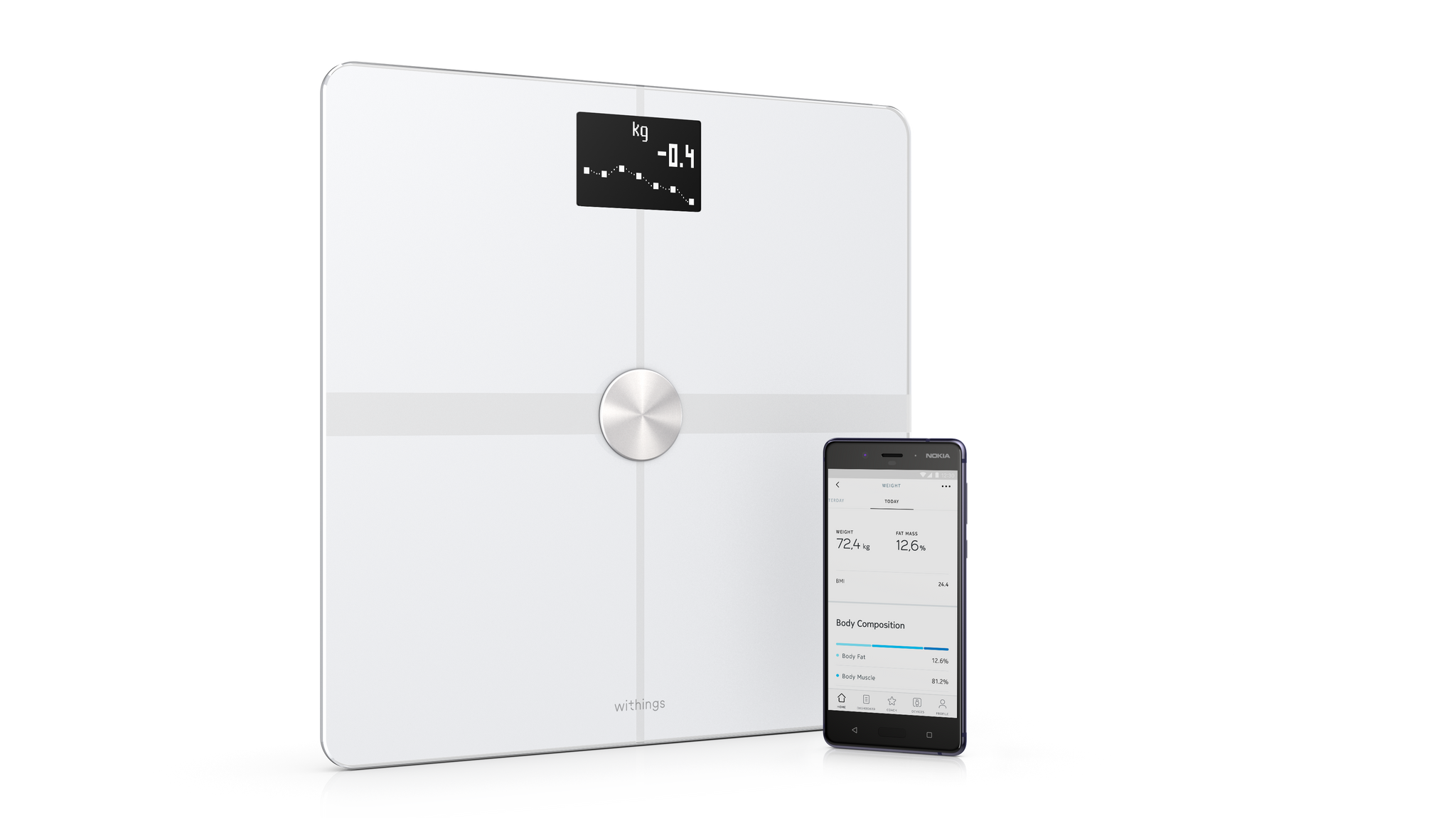 Withings Body Plus Wi-Fi 身體成份分析智能體重磅(白色)
