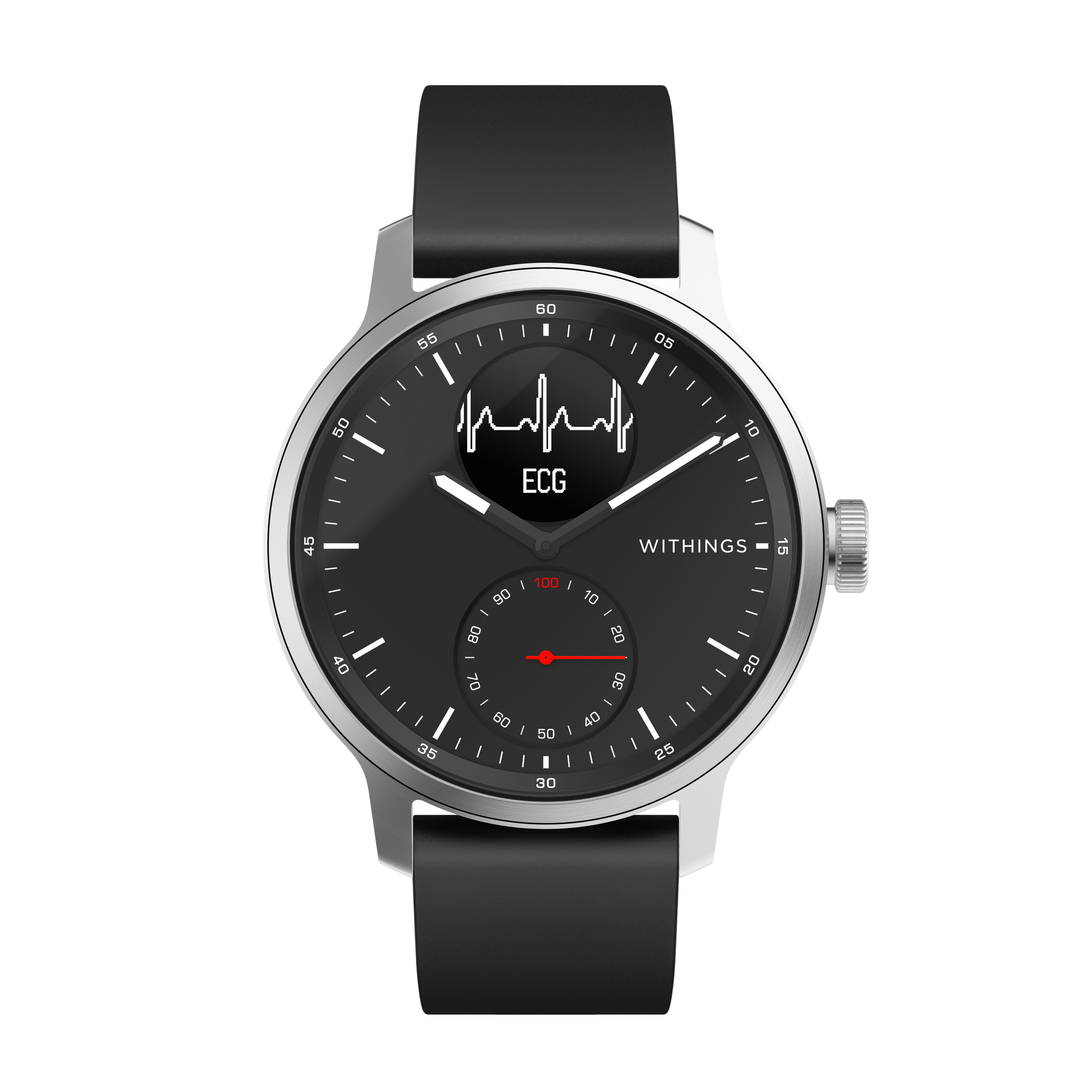 Withings ScanWatch 2 - Heart Health Hybrid Smartwatch, 42mm - Black