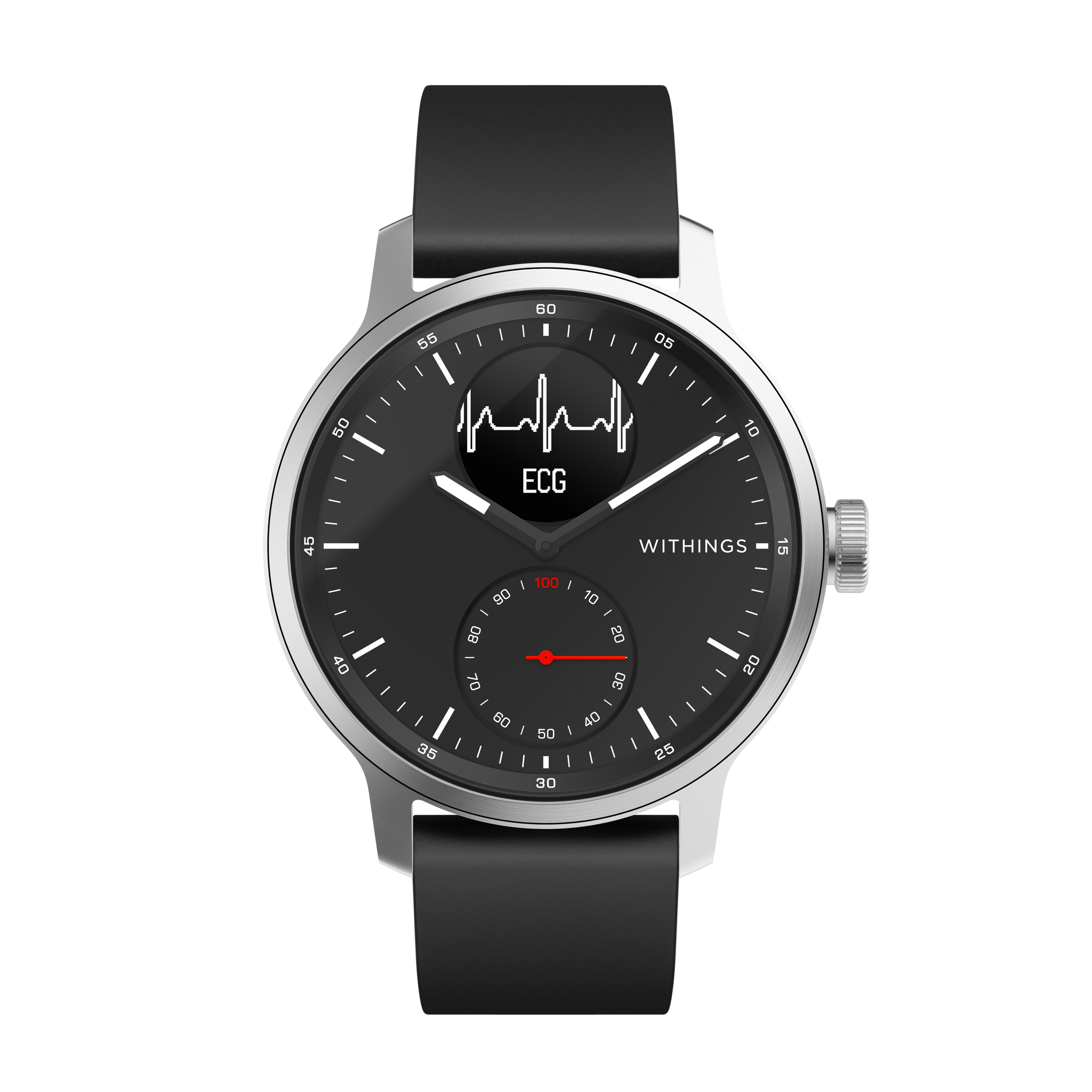 Withings ScanWatch - Hybrid Smartwatch with ECG, Heart Rate & Oximeter (Black 42mm)