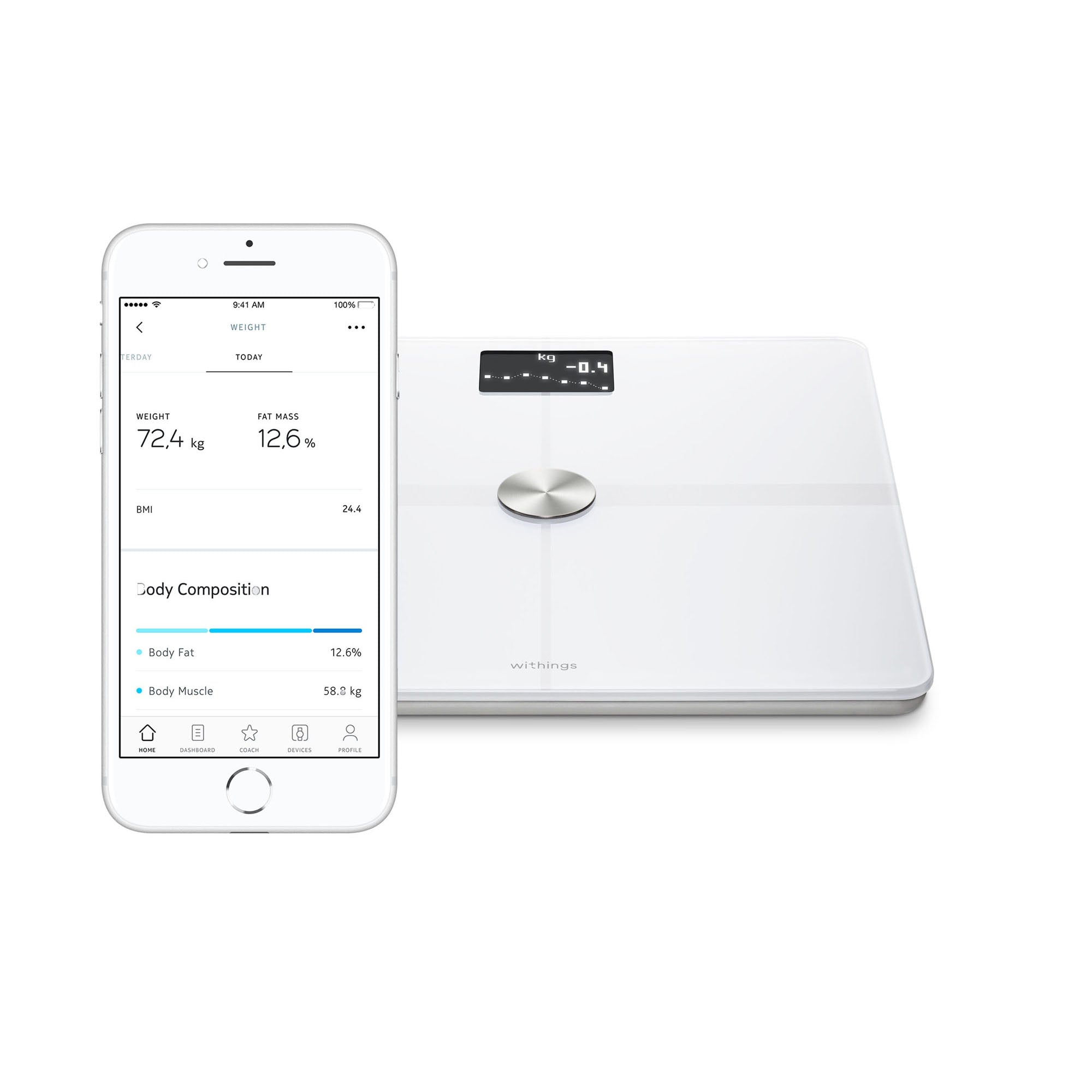 Withings Body Plus Wi-Fi 身體成份分析智能體重磅(白色)