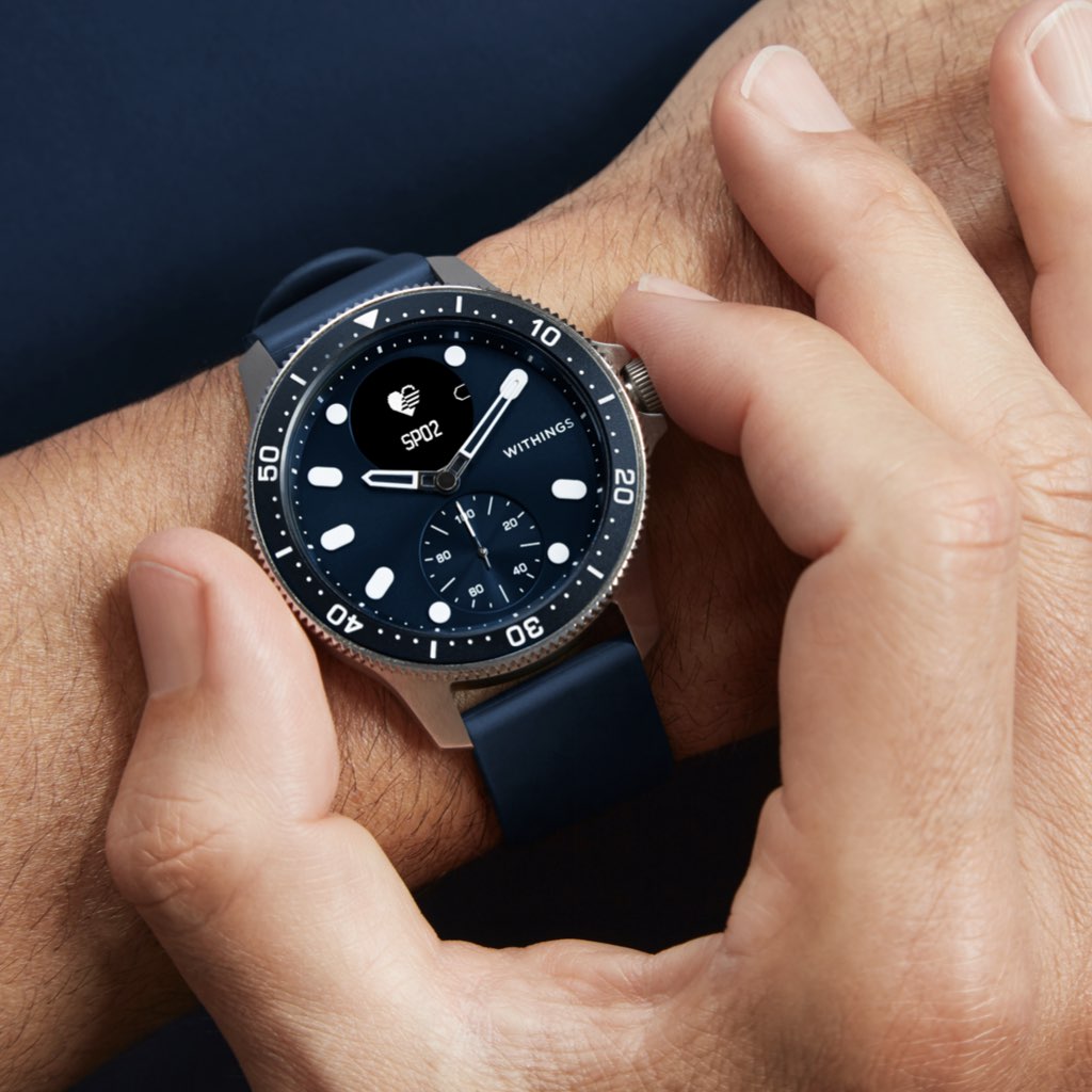 Withings ScanWatch Horizon 經典款智能手錶 寶石藍