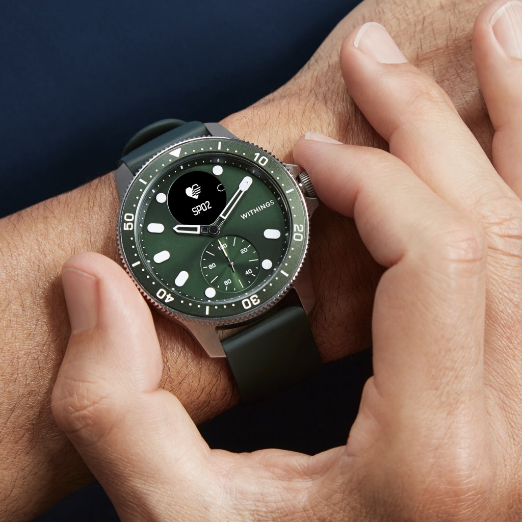Withings ScanWatch Horizon 經典款智能手錶 寶石綠